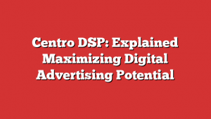 Centro DSP: Explained  Maximizing Digital Advertising Potential