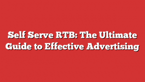 Self Serve RTB: The Ultimate Guide to Effective Advertising