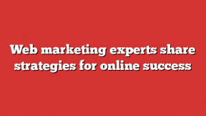 Web marketing experts share strategies for online success