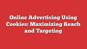 Online Advertising Using Cookies: Maximizing Reach and Targeting